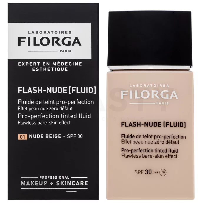 Filorga Flash-Nude Tinted Fluid emulsione tonificante e idratante per l' unificazione della pelle e illuminazione 01 Nude Beige 30 ml