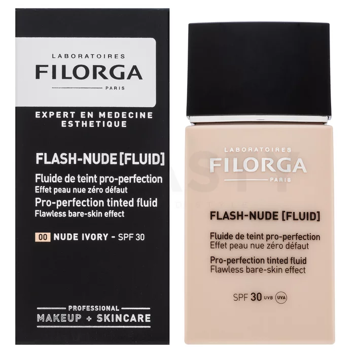 Filorga Flash-Nude Tinted Fluid emulsione tonificante e idratante per l' unificazione della pelle e illuminazione 00 Nude Ivory 30 ml