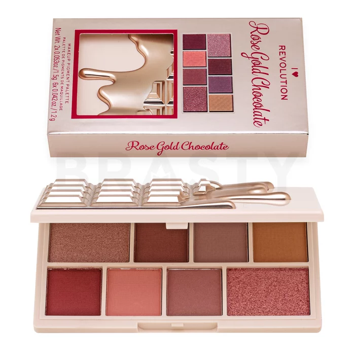 I Heart Revolution Mini Chocolate Shadow Palette szemhéjfesték paletta Rose Gold 10,2 g
