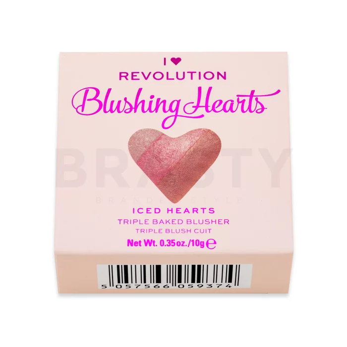 I Heart Revolution Blushing Hearts Triple Baked Blusher púderes arcpír Iced Hearts 10 g