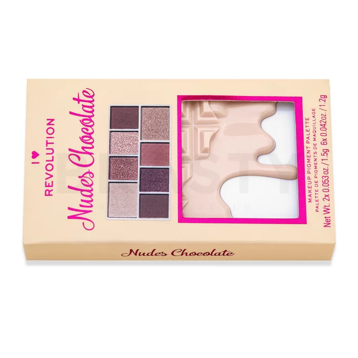 I Heart Revolution Mini Chocolate Shadow Palette szemhéjfesték paletta Nudes 10,2 g