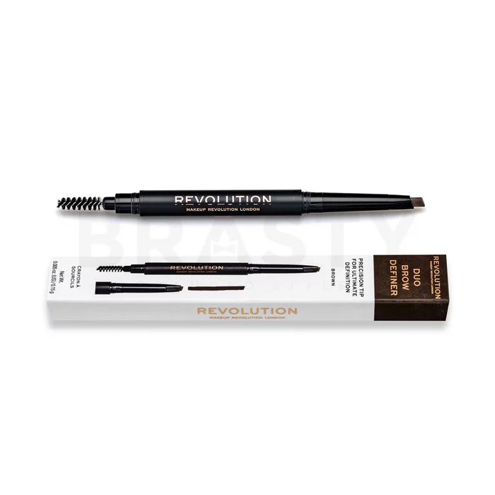 Makeup Revolution Duo Brow Definer wenkbrauwpotlood 2v1 02 Light Brown