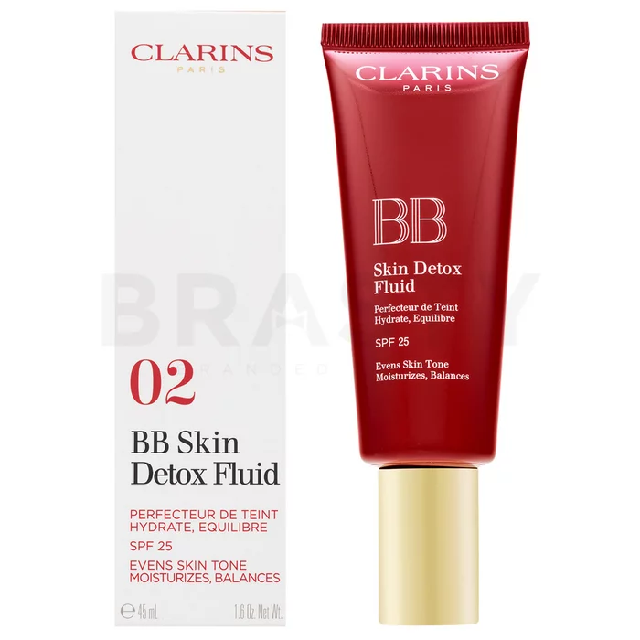 Clarins BB Skin Detox Fluid BB crème om de huidskleur te egaliseren 02 Medium 45 ml