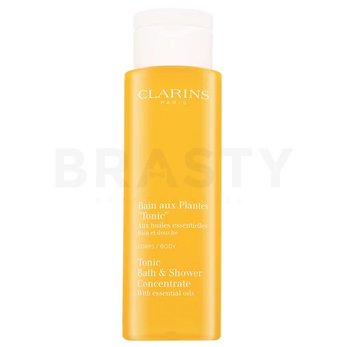 Clarins Tonic Bath & Shower Concentrate relaxačný kúpeľový a sprchový gél s esenciálnymi olejmi 200 ml