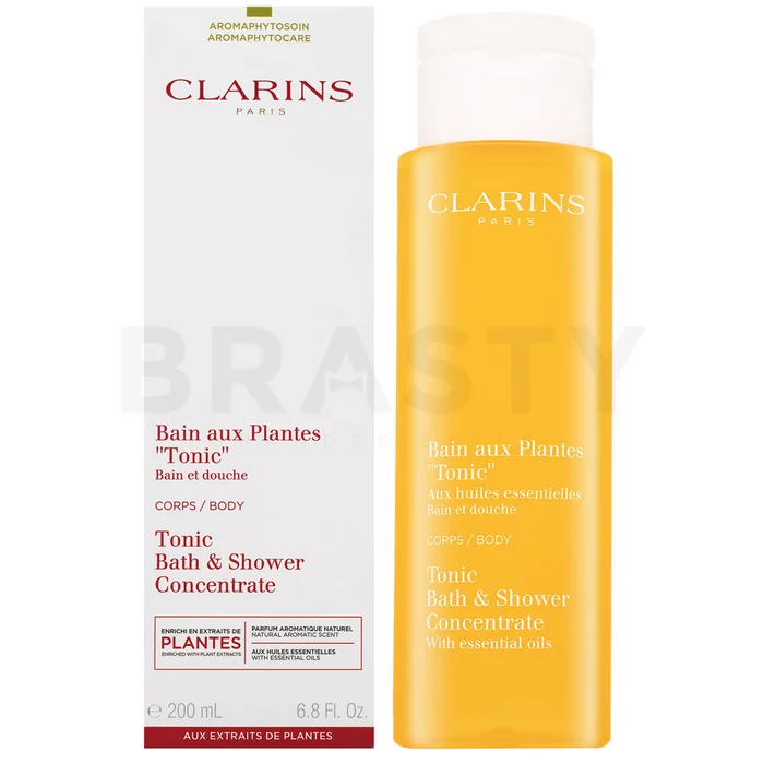 Clarins Tonic Bath & Shower Concentrate relaxačný kúpeľový a sprchový gél s esenciálnymi olejmi 200 ml