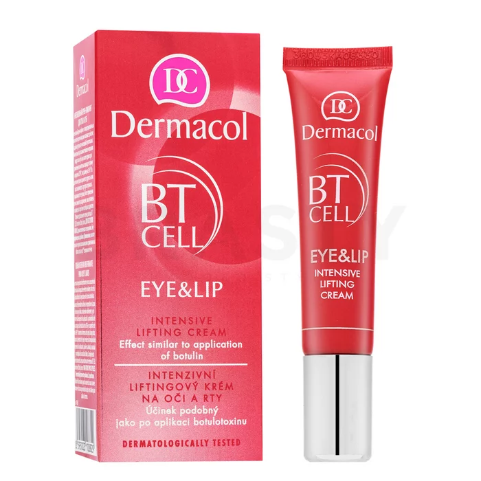 Dermacol BT Cell Eye Lip Intensive Lifting Anti-Aging Cream Suero rejuvenecedor restaurando la densidad de la piel alrededor de los ojos y los labios 15 ml