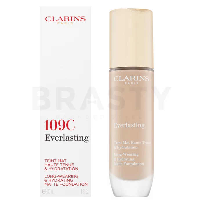 Clarins Everlasting Long-Wearing & Hydrating Matte Foundation dlouhotrvající make-up pro matný efekt 109C 30 ml