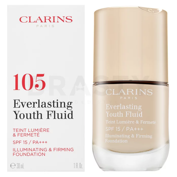 Clarins Everlasting Youth Fluid fondotinta lunga tenuta anti-invecchiamento della pelle 105 Nude 30 ml