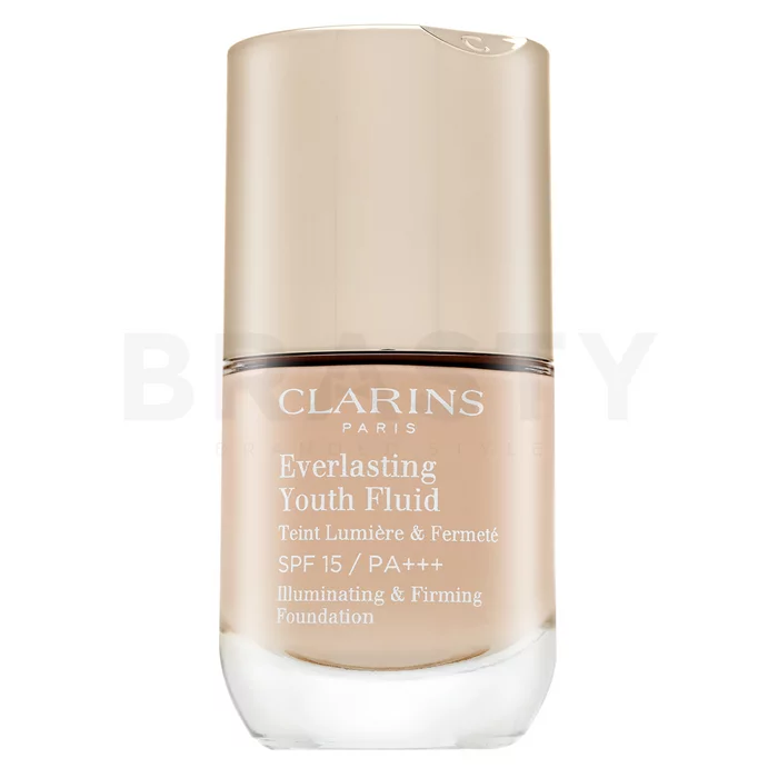 Clarins Everlasting Youth Fluid hosszan tartó make-up öregedésgátló 107 Beige 30 ml