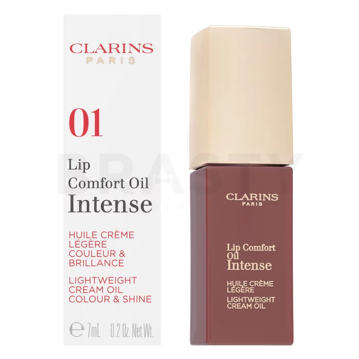 Clarins Lip Comfort Oil Intense sijaj za ustnice z vlažilnim učinkom 01 Intense Nude 7 ml