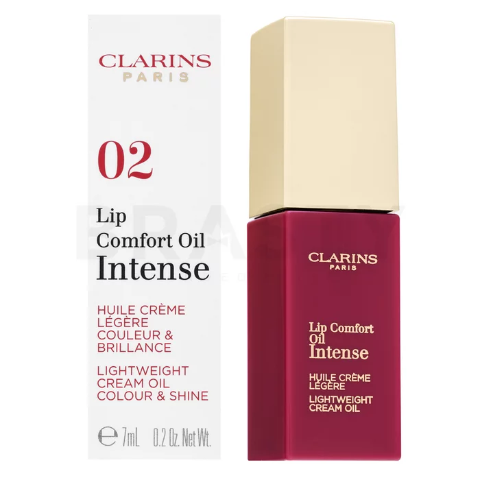 Clarins Lip Comfort Oil Intense ajakfény hidratáló hatású 02 Intense Plum 7 ml