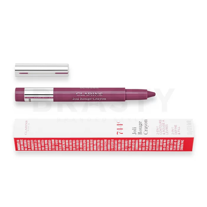 Clarins Joli Rouge Crayon svinčnik za oblikovanje ustnic 2v1 744C Plum 0,6 g