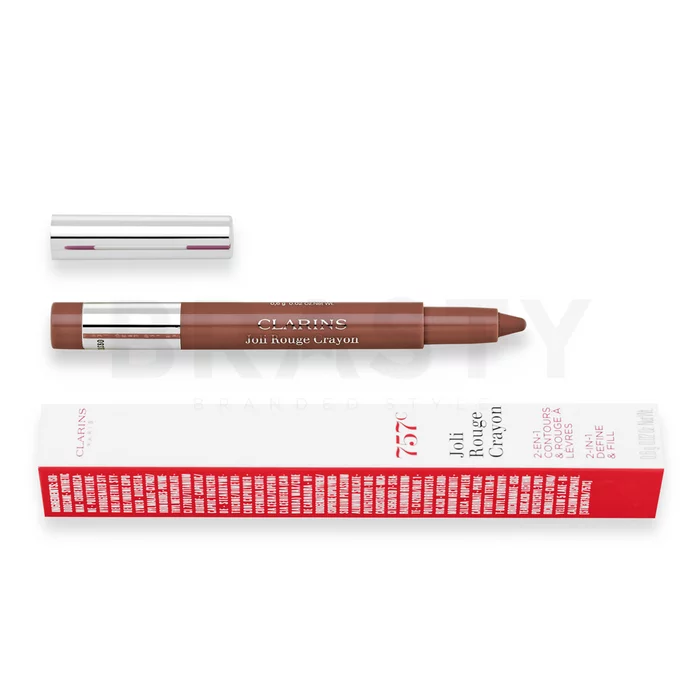 Clarins Joli Rouge Crayon kontúrovacia ceruzka na pery 2v1 757C Nude Brick 0,6 g