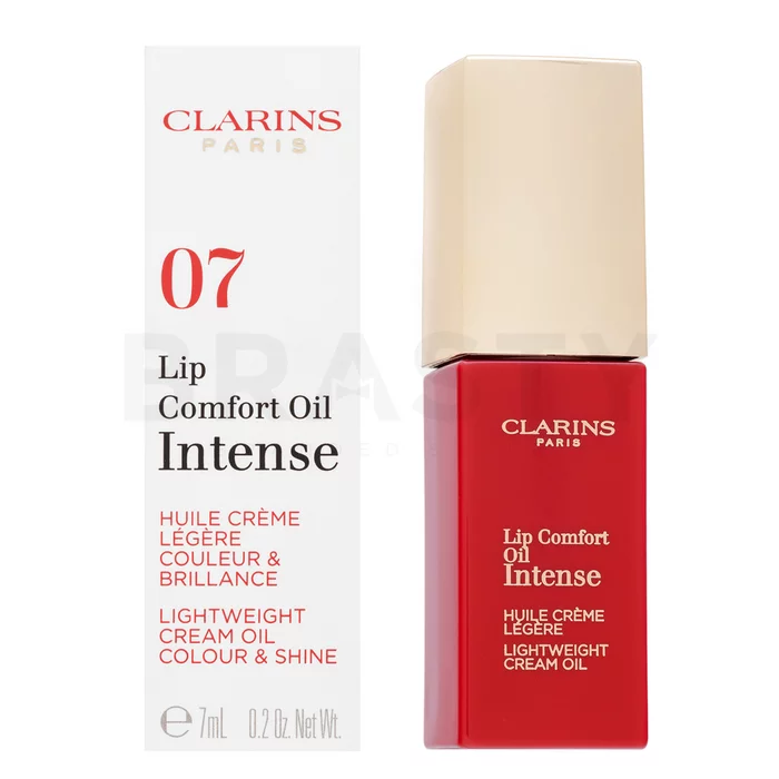 Clarins Lip Comfort Oil Intense sijaj za ustnice z vlažilnim učinkom 07 Intense Red 7 ml
