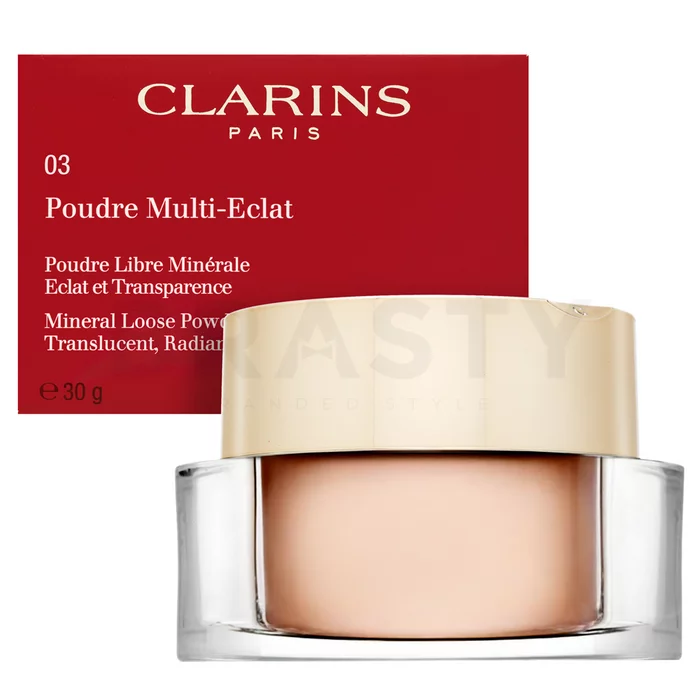 Clarins Poudre Multi-Eclat Mineral Loose Powder prozoren prah za enotno in sijočo polt 03 Transparent Warm 30 g
