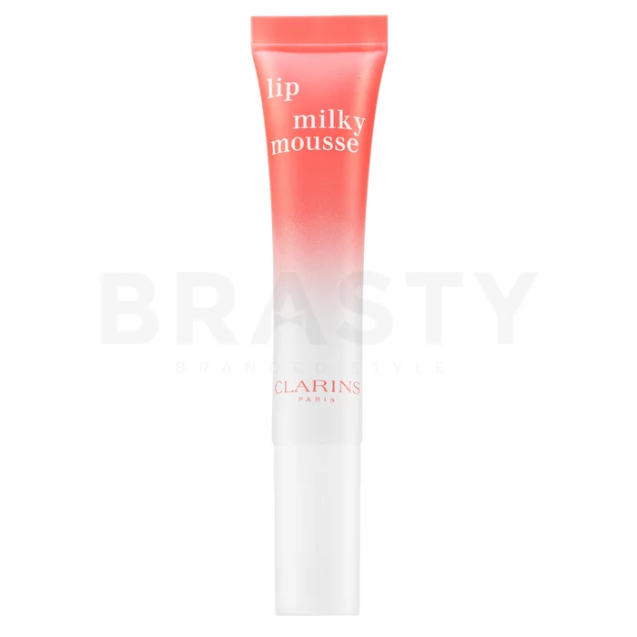 Clarins Lip Milky Mousse negovalni balzam za ustnice z vlažilnim učinkom 01 Milky Strawberry 10 ml