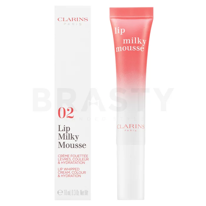 Clarins Lip Milky Mousse negovalni balzam za ustnice z vlažilnim učinkom 02 Milky Peach 10 ml