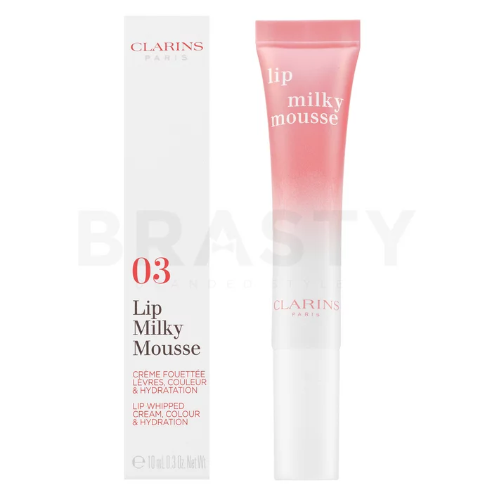 Clarins Lip Milky Mousse negovalni balzam za ustnice z vlažilnim učinkom 03 Milky Pink 10 ml
