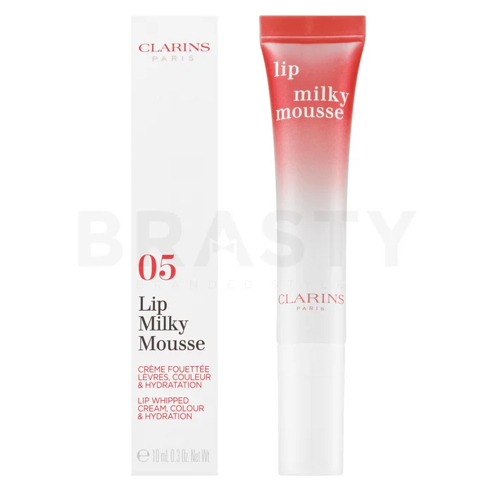 Clarins Lip Milky Mousse negovalni balzam za ustnice z vlažilnim učinkom 05 Milky Rosewood 10 ml