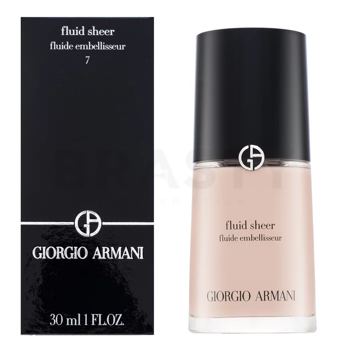 Armani (Giorgio Armani) Fluid Sheer emulsione tonificante e idratante per l' unificazione della pelle e illuminazione 7 Shimmering Rose 30 ml