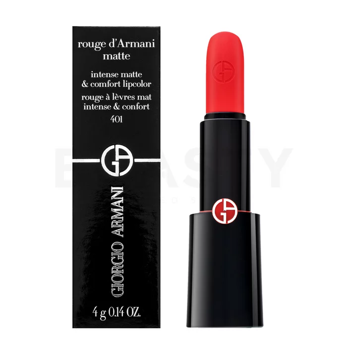 Armani (Giorgio Armani) Rouge d'Armani Matte Intense Matte & Comfort Lipcolor barra de labios de larga duración con efecto mate 401 4 g