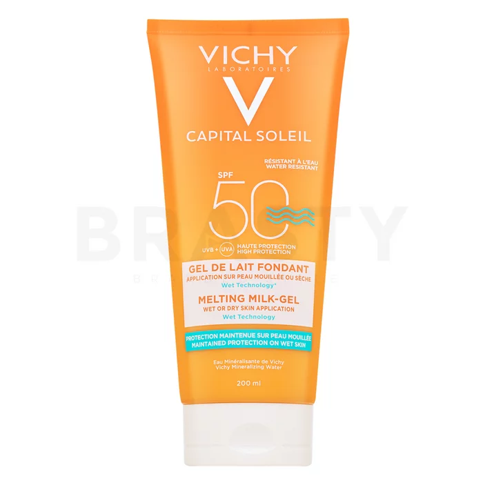 Vichy Capital Soleil SPF50 Ultra-Melting Milk-Gel For Wet or Dry Skin hidratáló és védő fluid 200 ml