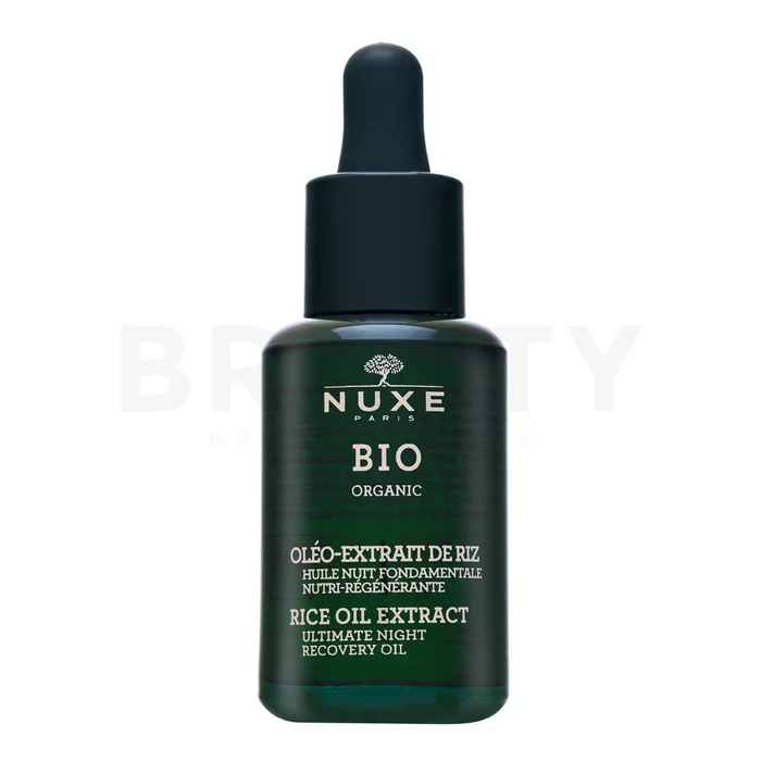 Nuxe Bio Organic Rice Oil Extract Ultimate Night Recovery Oil intenzív éjszakai szérum az arcbőr megújulásához 30 ml