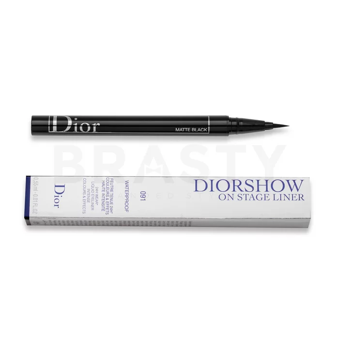 Dior (Christian Dior) Diorshow On Stage Liquid Waterproof Eyeliner wodoodporny eyeliner w piórze 091 Matte Black 0,55 ml