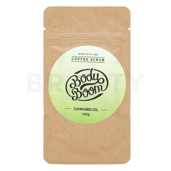 BodyBoom Coffee Scrub Cannabis Oil peeling pre všetky typy pleti 100 g