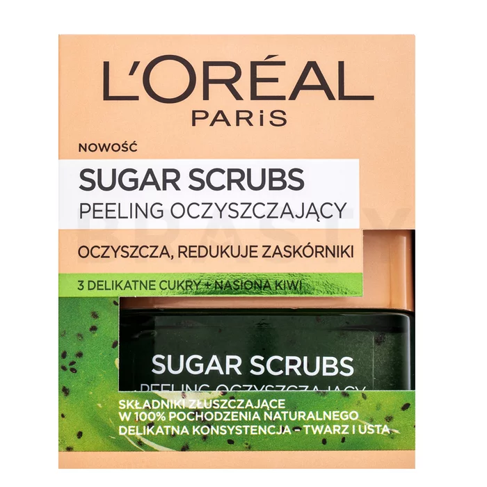 L´Oréal Paris Sugar Scrubs Clear Scrub čistiaca maska a peeling proti nedokonalostiam pleti 50 ml