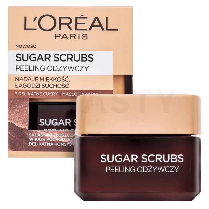 L´Oréal Paris Sugar Scrubs Nouris Scrub čistiaca maska a peeling pre obnovu pleti 50 ml