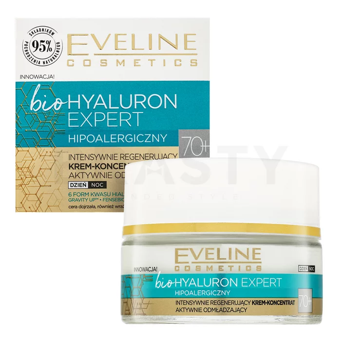 Eveline Bio Hyaluron Expert lifting krema za učvrstitev Intensive Regenerating Rejuvenatin Cream 70+ 50 ml