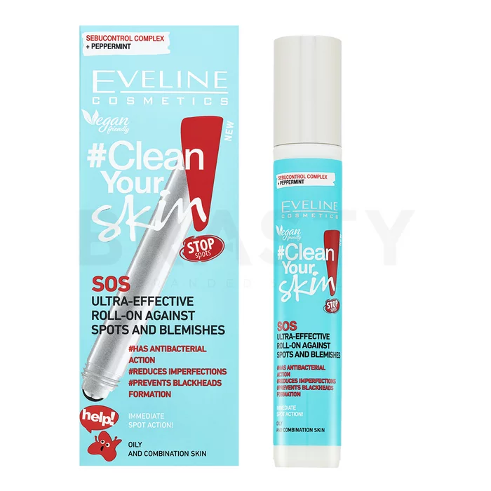 Eveline Clean Your Skin SOS Effective Roll On Against Spots Blemishes roll-on az arcbőr hiányosságai ellen 15 ml