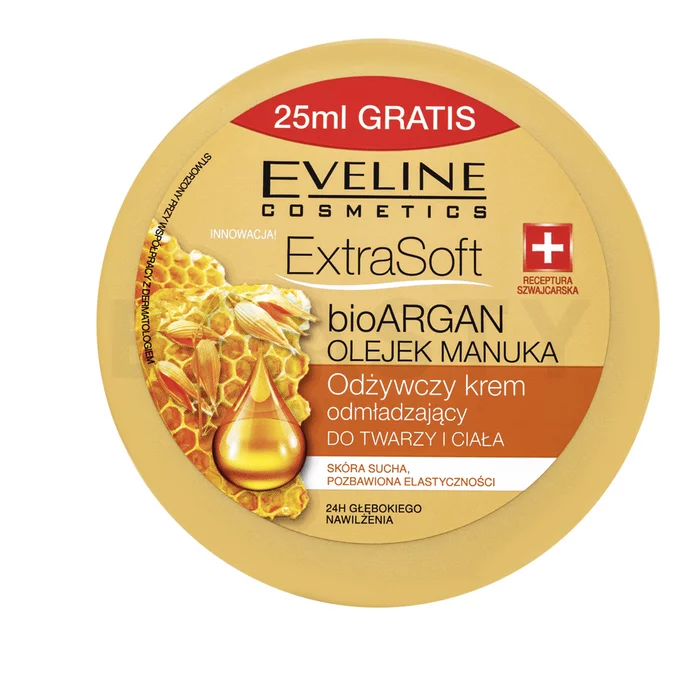 Eveline Extra Soft lifting krema za učvrstitev BioARGAN Manuka Oil Face and Body Cream 175 ml