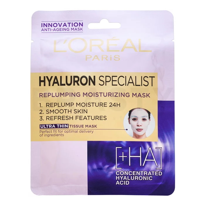 L´Oréal Paris Hyaluron Specialist Replumping Moisturizing Mask gézmaszk ráncok ellen 30 ml