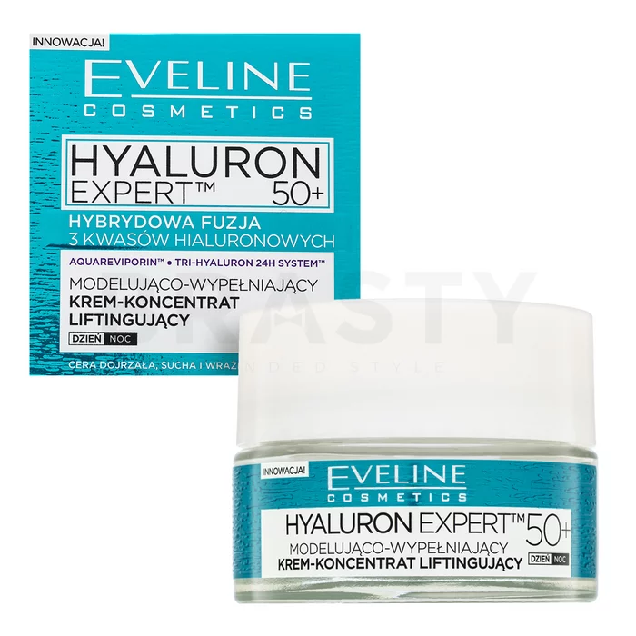 Eveline Hyaluron Clinic Day And Night Cream 50+ fiatalító arckrém ráncok ellen 50 ml