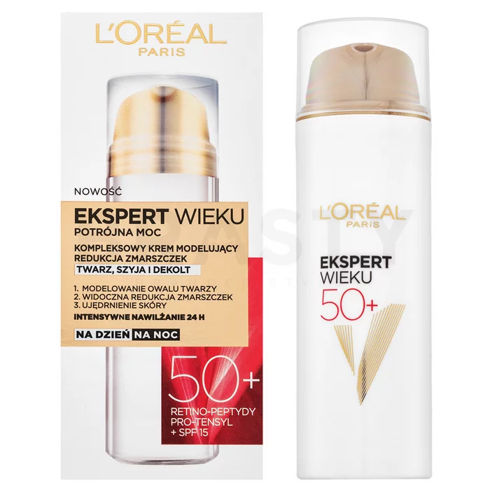 L´Oréal Paris Age Specialist 50+ Day/Night Face Cream feszesítő krém a nyak és a dekoltázs számára ráncok ellen 50 ml