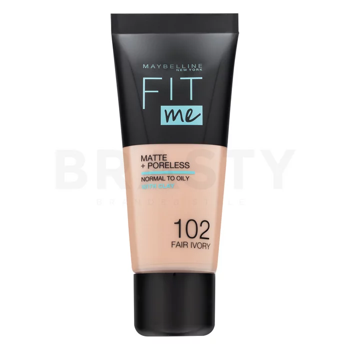 Maybelline Fit Me! Foundation Matte + Poreless tekući make-up s matirajućim učinkom 102 Fair Ivory 30 ml