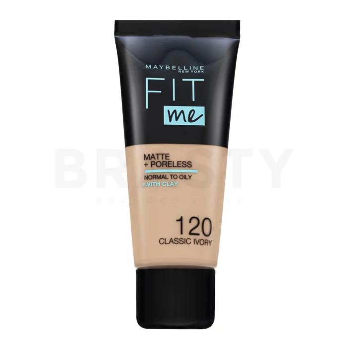 Maybelline Fit Me! Foundation Matte + Poreless tekući make-up s matirajućim učinkom 120 Classic Ivory 30 ml
