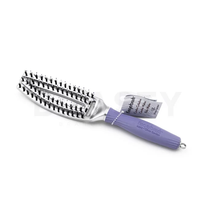 Olivia Garden Fingerbrush Combo Small Violet haarborstel met Nylon en Varkenshaar