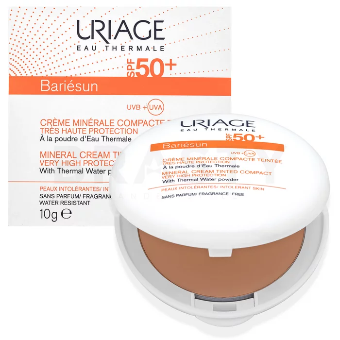 Uriage Bariésun Mineral Cream Compact SPF50+ Tinted Clair schützendes mineralisches Make up 10 g