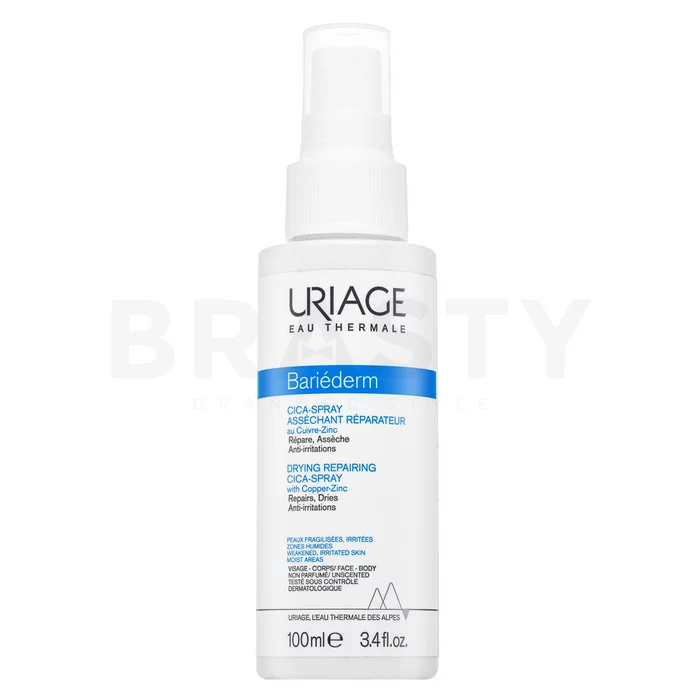 Uriage Bariederm Drying Reparing Cica-Spray wysuszający preparat zawierający miedź i cynk z formułą kojącą 100 ml