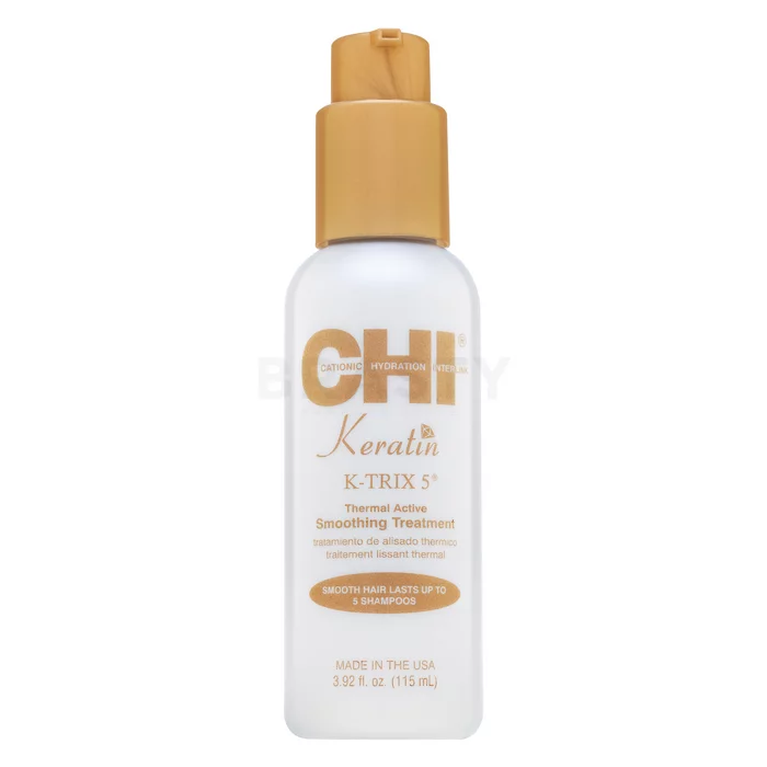 CHI Keratin K-Trix 5 Thermal Active Smoothing Treatment hajsimító styling tej durva és rakoncátlan hajra 116 ml