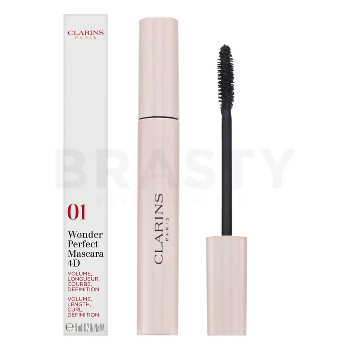 Clarins Wonder Perfect Mascara 4D szempillaspirál szempilla meghosszabbítására és göndörítésére 01 Perfect Black 8 ml