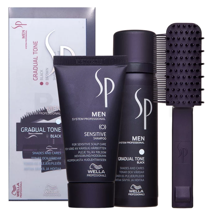 Wella Professionals SP Men Gradual Tone Black nastavite za povrnitev naravne barve las DAMAGE BOX 60 ml
