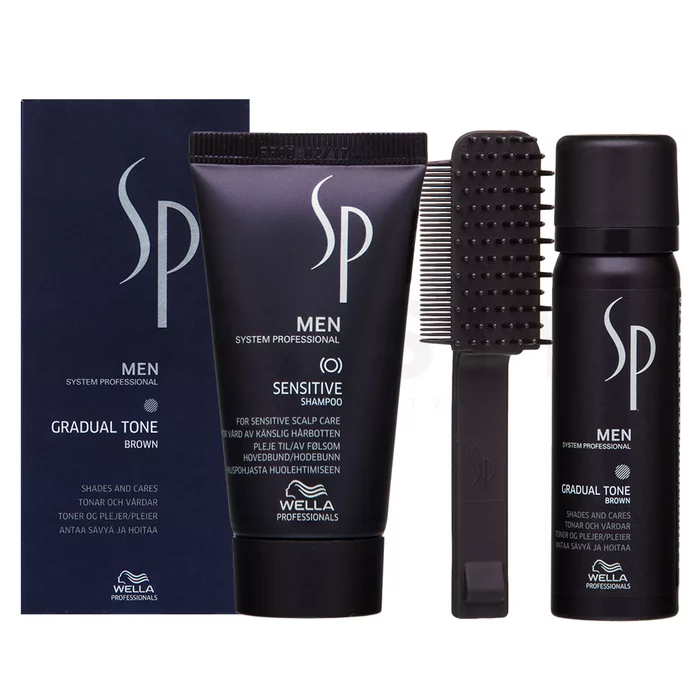 Wella Professionals SP Men Gradual Tone Brown sada pre navrátenie prirodzenej farby vlasov DAMAGE BOX 60 ml