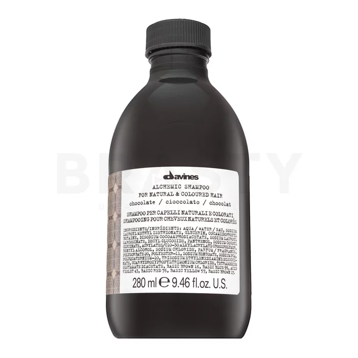 Davines Alchemic Shampoo champú tónico Para cabello castaño Chocolate 280 ml