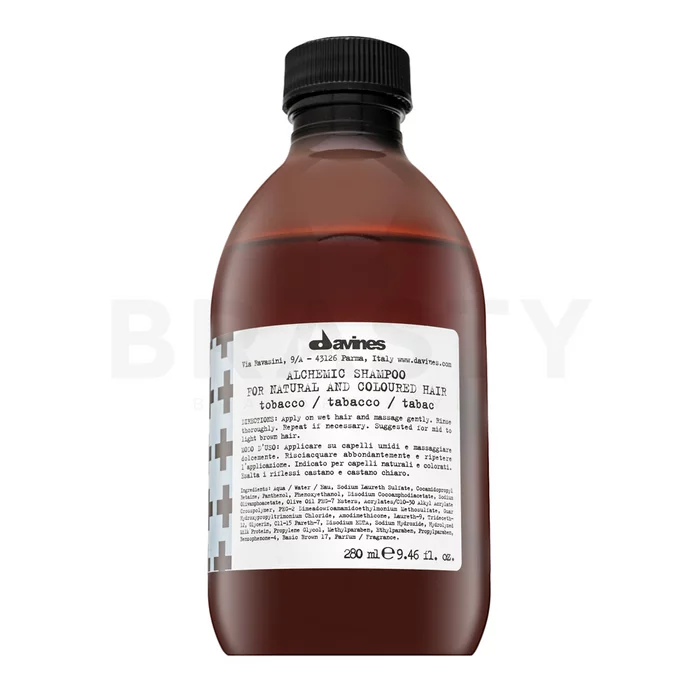 Davines Alchemic Shampoo champú tónico Para cabello castaño Tobacco 280 ml