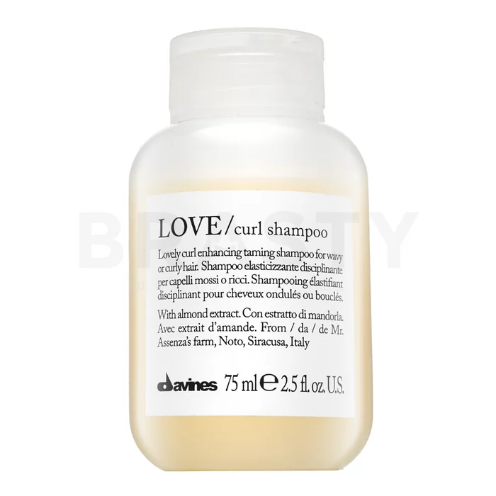 Davines Essential Haircare Love Curl Shampoo Champú nutritivo Para cabello ondulado y rizado 75 ml
