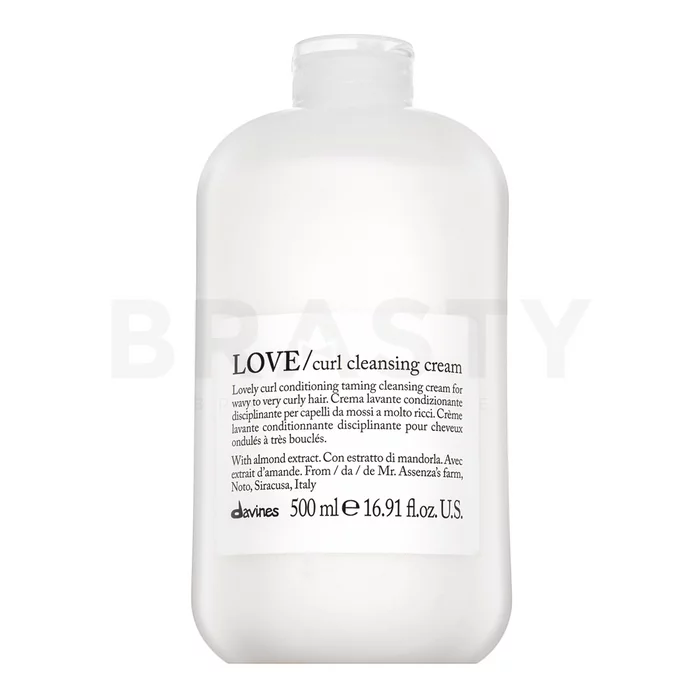 Davines Essential Haircare Love Curl Cleansing Cream voedende beschermende reinigingscrème voor golvend en krullend haar 500 ml